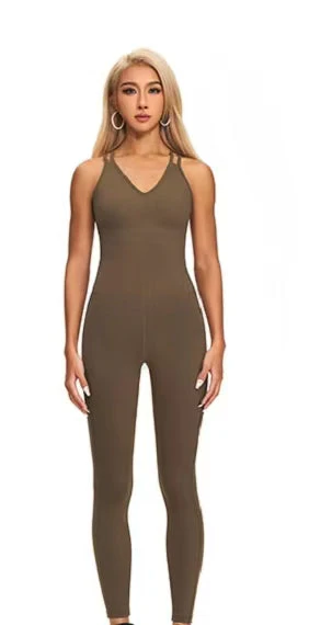 T588-993    One piece yoga clothing set, one-piece sports tight running suit - Image 5